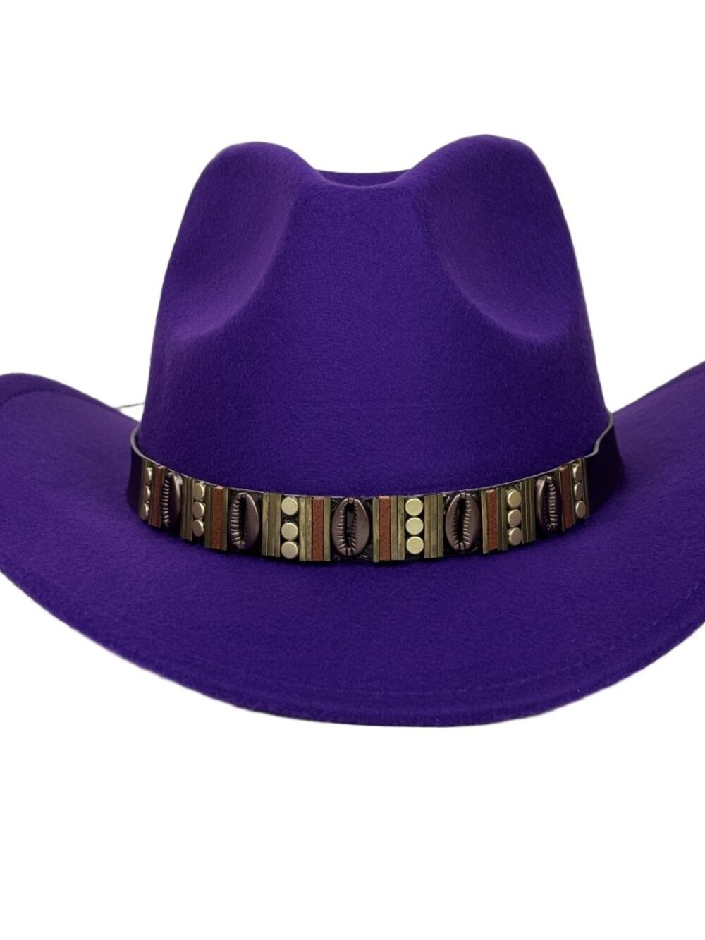 Purple Western Cowboy Hat Wide Brim Ranch Rodeo Cowgirl Festival Boho Hat